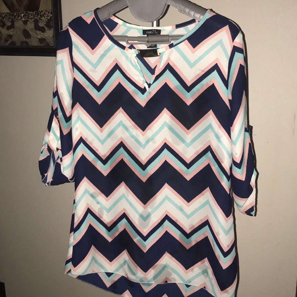 Rue 21 3/4 striped dress shirt never worn
